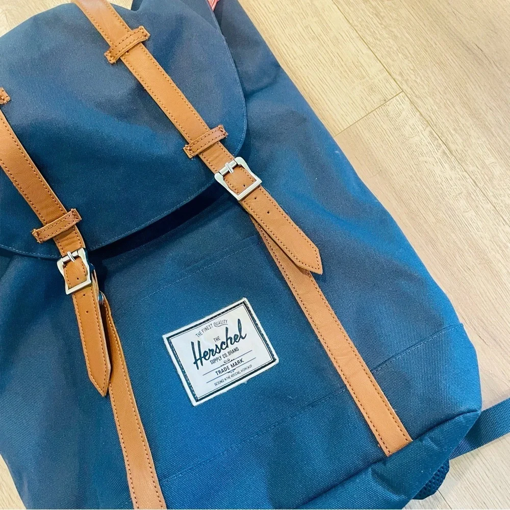 Herschel Supply Co. Navy Backpack with Tan Accents
